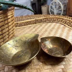 Small Vintage Sarna Brass Trinket Bowls